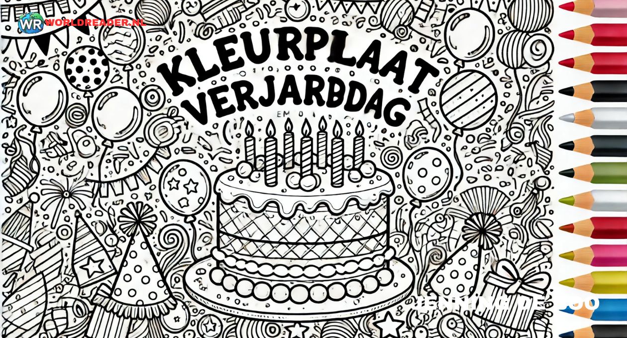 kleurplaat verjaardag​
